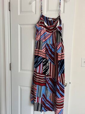 Striped Multi-Color Dress - Blue/Red